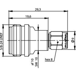 Telegärtner 100024218 100024218 koaxiální adaptér N zásuvka - SMA zástrčka 1 ks