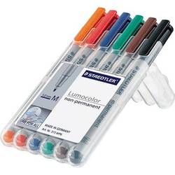 Staedtler Lumocolor® non-permanent pen 315 315 WP6 Univerzální značkovač oranžová, červená, modrá, zelená, hnědá, černá 1 mm