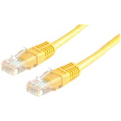 Value 21.99.1582 RJ45 síťové kabely, propojovací kabely CAT 6 U/UTP 10.00 m žlutá nestíněný 1 ks