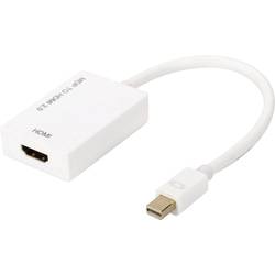 Digitus AK-340416-002-W Mini-DisplayPort / HDMI adaptér [1x mini DisplayPort zástrčka - 1x HDMI zásuvka] bílá 4K UHD, dvoužilový stíněný 20.00 cm