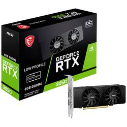 MSI grafická karta Nvidia GeForce RTX 3050 LP OC 6 GB GDDR6-RAM PCIe x16 DisplayPort, HDMI™ NVIDIA G-Sync , nízký profil, přetaktovaná