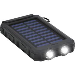 Goobay Goobay 49216 Solar Powerbank 8000 mAh, 2x USB-A Anschlüsse, LED-Anzeige, Schwarz, 49216 solární nabíječka, max. nabíjení 200 mA, 8000 mAh