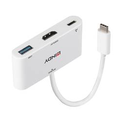 LINDY USB-C® adaptér [1x USB-C® zástrčka - 1x HDMI zásuvka, USB 3.2 gen. 1 zásuvka A] 43340 0.18 m