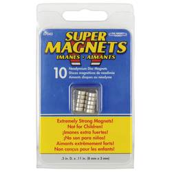 Blanko magnet (Ø x v) 8 mm x 3 mm kulatý 10 ks 205016