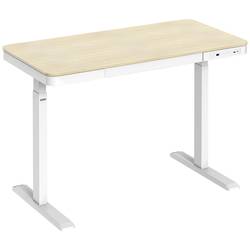 SpeaKa Professional psací stůl pro práci vsedě i ve stoje elektricky výškově nastavitelné Rozsah výšky: 720 do 1200 mm (š x h) 1180 mm x 600 mm bílá, dřevo
