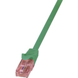 LogiLink CQ2065U RJ45 síťové kabely, propojovací kabely CAT 6 U/UTP 3.00 m zelená samozhášecí, s ochranou 1 ks