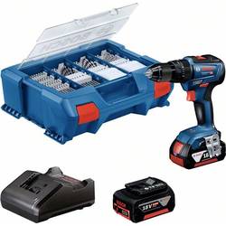 Bosch Professional GSB 18V-55 -aku příklepový šroubovák bezkartáčové, vč. 2x aku, vč. nabíječky, kufřík, vč. příslušenství