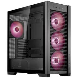 Asus TUF Gaming GT302 ARGB midi tower PC skříň černá 4 předinstalované ventilátory, integrované osvětlení, prachový filtr, boční okno