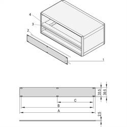 nVent SCHROFF 20850426 přední panel 2 ks