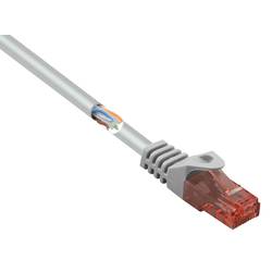 Renkforce RF-5047426 RJ45 síťové kabely, propojovací kabely CAT 6 U/UTP 0.15 m šedá s ochranou, bez halogenů 1 ks