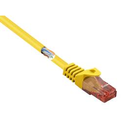 Renkforce RJ45 síťové kabely, propojovací kabely CAT 6 U/UTP 0.50 m žlutá s ochranou, bez halogenů 1 ks