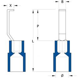 Weidmüller 1233330000 závěsné kabelové oko 1.5 mm² 2.5 mm² částečná izolace modrá 100 ks