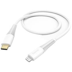 Hama Nabíjecí kabel USB USB 2.0 Apple Lightning konektor, USB-C ® zástrčka 1.50 m bílá 00201603