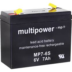 multipower MP7-6S 300402 olověný akumulátor 6 V 7 Ah olověný se skelným rounem (š x v x h) 116 x 99 x 50 mm plochý konektor 4,8 mm bezúdržbové, nepatrné