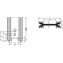 Fischer Elektronik 10019868 SK 409 38,1 STS lisovaný chladič 7 K/W (d x š x v) 45 x 38.1 x 12.7 mm TO-220 , TO-218 , TO-3P