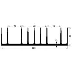 Fischer Elektronik 10021159 SK 53 75 SA chladič 0.85 K/W (d x š x v) 75 x 180 x 48 mm