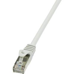 LogiLink CP2022S RJ45 síťové kabely, propojovací kabely CAT 6 F/UTP 0.50 m šedá s ochranou 1 ks