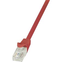 LogiLink CP2094U RJ45 síťové kabely, propojovací kabely CAT 6 U/UTP 10.00 m červená s ochranou 1 ks