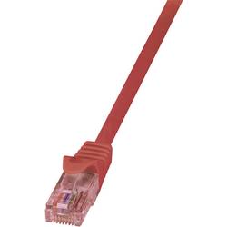 LogiLink CQ2064U RJ45 síťové kabely, propojovací kabely CAT 6 U/UTP 3.00 m červená samozhášecí, s ochranou 1 ks