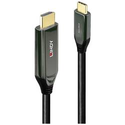 LINDY USB-C® kabelový adaptér USB-C ® zástrčka, Zástrčka HDMI-A 1.00 m černá 43367 8K UHD HDMI kabel