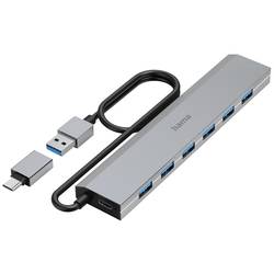 Hama 7 portů USB 3.0 hub s konektorem USB C šedá