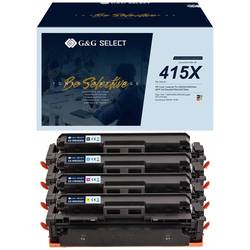 G&G Toner náhradní HP 415X kompatibilní kombinované balení černá, azurová, purppurová, žlutá W2030X/W2031X/W2033X/W2032X GS-H415X-4P