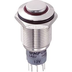 TRU COMPONENTS LAS2GQH-22E/R/12V/N/P, 701982 tlačítko antivandal, 16 mm, 250 V/AC, 3 A, 1 ks