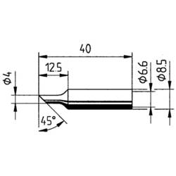 Ersa 0832NDLF pájecí hrot zkosený Velikost hrotů 4 mm Obsah 1 ks