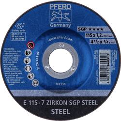 PFERD 62211737 E 115-7 ZIRKON SGP STEEL brusný kotouč lomený Průměr 115 mm Ø otvoru 22.23 mm ocel 10 ks