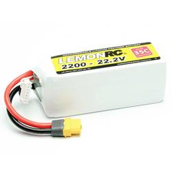 LemonRC akupack Li-Pol (modelářství) 22.2 V 2200 mAh Počet článků: 6 35 C Softcase XT60