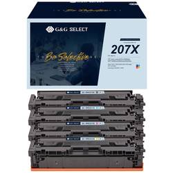 G&G Toner náhradní HP 207X kompatibilní kombinované balení černá, azurová, purppurová, žlutá W2210X(207X)/W2211X(207X)/W2213X(207X)/W2212X(207X) GS-H207X-4P