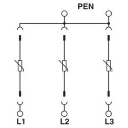 Phoenix Contact 2920450 VAL-MS 580/3+0 svodič pro přepěťovou ochranu 1 ks