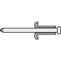 TOOLCRAFT 194735 slepý nýt (Ø x d) 3 mm x 5 mm ocel hliník A3*5 D7337-AL/ST 10 ks