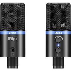 IK Multimedia IRIG MIC STUDIO BLACK USB studiový mikrofon Druh přenosu:kabelový vč. svorky, stojan, kovový kryt USB kabelový