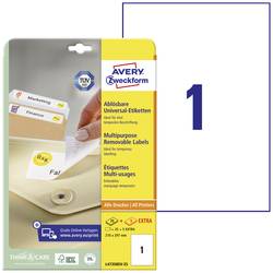 Avery-Zweckform L4735REV-25 univerzální etikety 210 x 297 mm papír bílá 30 ks přemístitelné inkoustová tiskárna, laserová tiskárna, barevná laserová tiskárna,