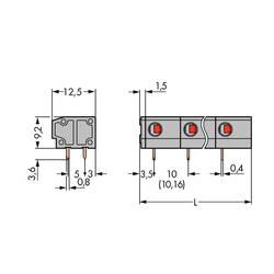 WAGO 235-802 pružinová svorkovnice 1.50 mm² Pólů 2 šedá 220 ks