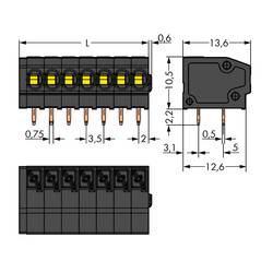 WAGO 805-306/200-604 pružinová svorkovnice 1.50 mm² Pólů 6 černá 220 ks