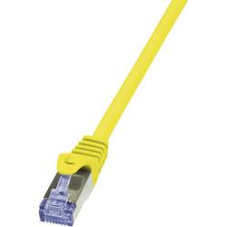 LogiLink CQ3017S RJ45 síťové kabely, propojovací kabely CAT 6A S/FTP 0.25 m žlutá samozhášecí, s ochranou 1 ks