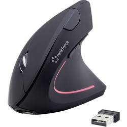 Renkforce RF-WM-322 ergonomická myš bezdrátový optická černá 5 tlačítko 1600 dpi ergonomická, nabíjecí