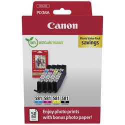 Canon Ink CLI-581 BK/C/M/Y Photo Value Pack originál kombinované balení černá, azurová, purppurová, žlutá 2106C006