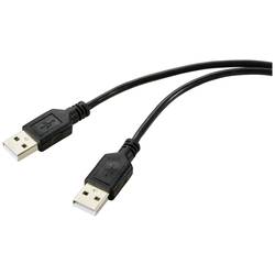 Renkforce USB kabel USB 2.0 USB-A zástrčka, USB-A zástrčka 1.00 m černá PVC plášť RF-5771508