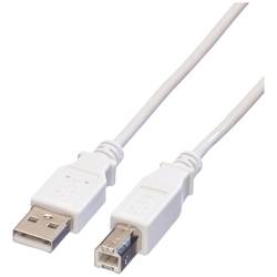 Value USB kabel USB 2.0 USB-A zástrčka, USB-B zástrčka 3.00 m bílá stíněný 11.99.8831