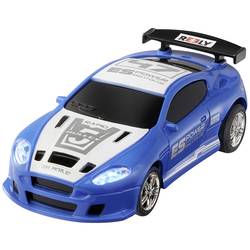 Reely Mini Racer modrobílá komutátorový 1:64 RC model auta elektrický silniční model zadní 2WD (4x2) RtR 2,4 GHz vč. akumulátorů a nabíječky , se světelným