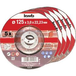 kwb 792295 řezný kotouč rovný 125 mm 5 ks kámen