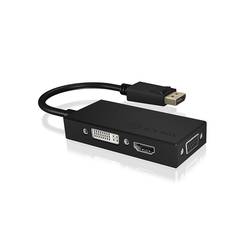 ICY BOX DisplayPort adaptér [1x zástrčka DisplayPort - 1x DVI, VGA zásuvka, HDMI zásuvka] IB-AC1031, 3-in-1 DisplayPort™ zu HDMI / DVI-D / VGA Grafikadapter