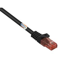 Renkforce RF-5043806 RJ45 síťové kabely, propojovací kabely CAT 6 U/UTP 3.00 m černá s ochranou, bez halogenů 1 ks