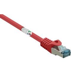 Renkforce RF-5044050 RJ45 síťové kabely, propojovací kabely CAT 6A S/FTP 0.50 m červená samozhášecí 1 ks