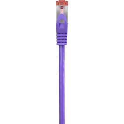 Renkforce RF-4724912 RJ45 síťové kabely, propojovací kabely CAT 6 S/FTP 0.15 m fialová s ochranou, pozlacené kontakty, lze namontovat 1 ks