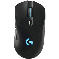 Logitech Gaming G703 Lightspeed herní myš bezdrátový optická černá 6 tlačítko 16000 dpi s podsvícením, nabíjecí, bezdrátové nabíjení, úprava hmotnosti