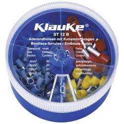 Klauke ST12B sada dutinek 4 mm², 6 mm², 10 mm², 16 mm² částečná izolace šedá, žlutá, červená, modrá 100 díly